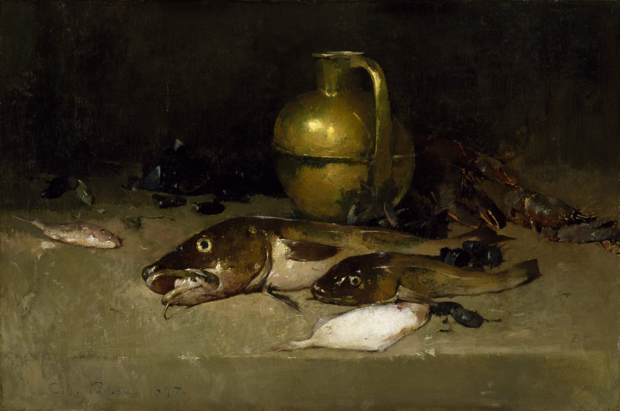 Stillleben mit Fisch von Emil Carlsen