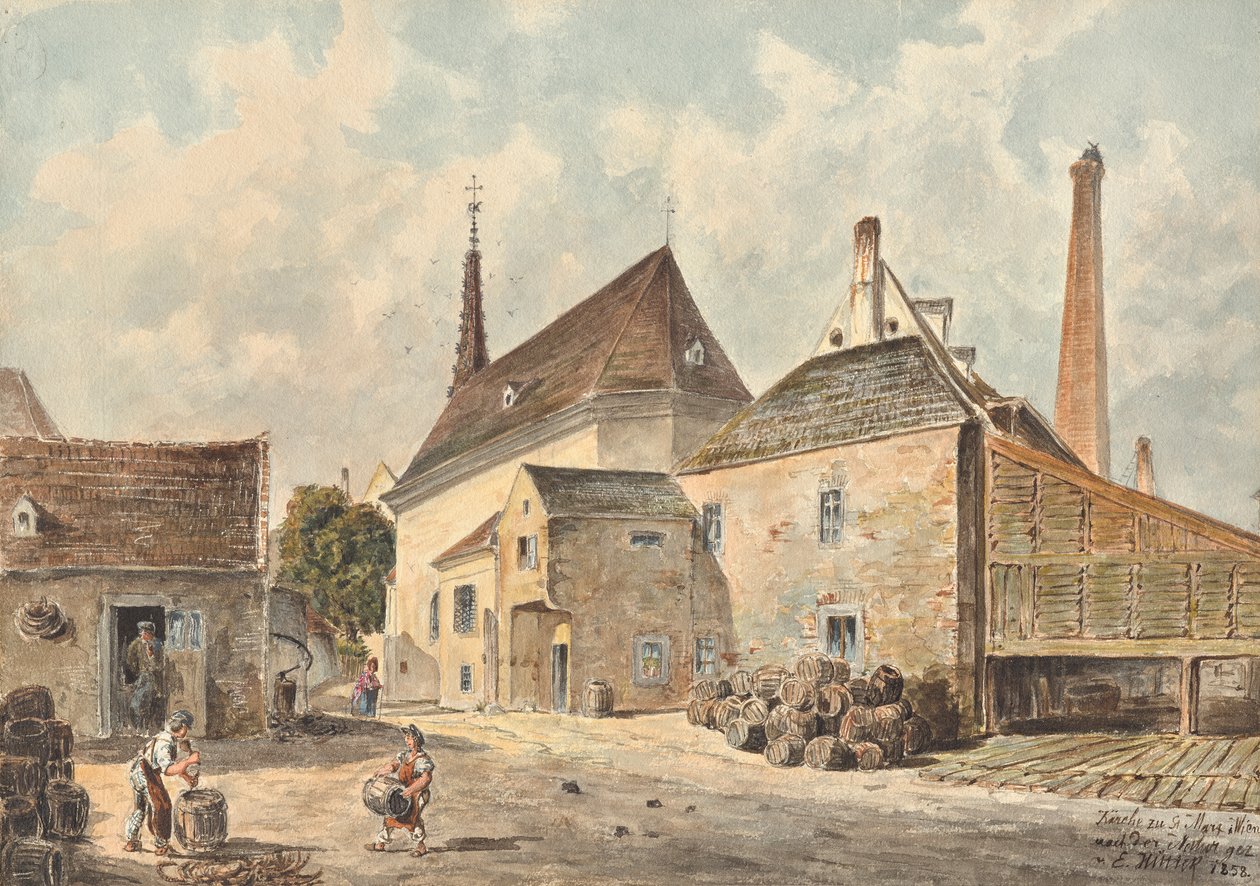 Die Kirche zu St. Marx in Wien von Emil Hütter