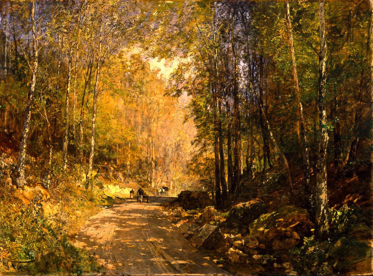 Waldweg bei Schärfling, 1890 von Emil Jakob Schindler