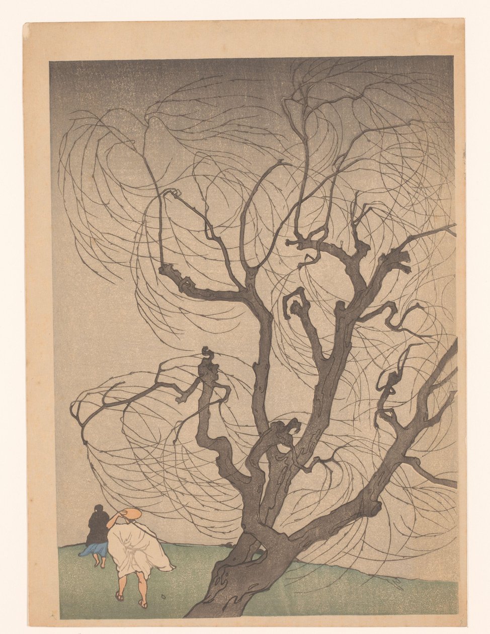 Baum im Wind von Emil Orlik