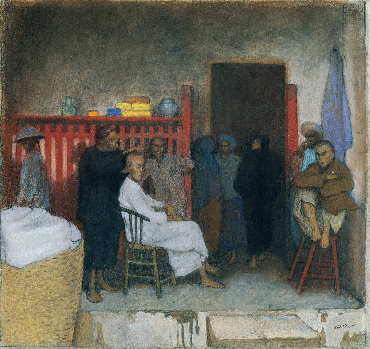Der Barbier von Singapur von Emil Orlik