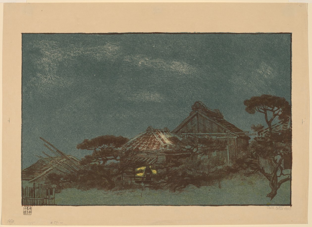 Abend in Fukagawa von Emil Orlik