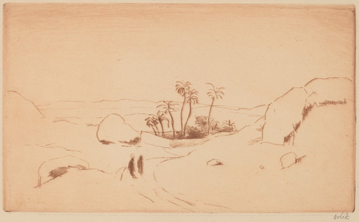 Oase in der Wüste von Emil Orlik