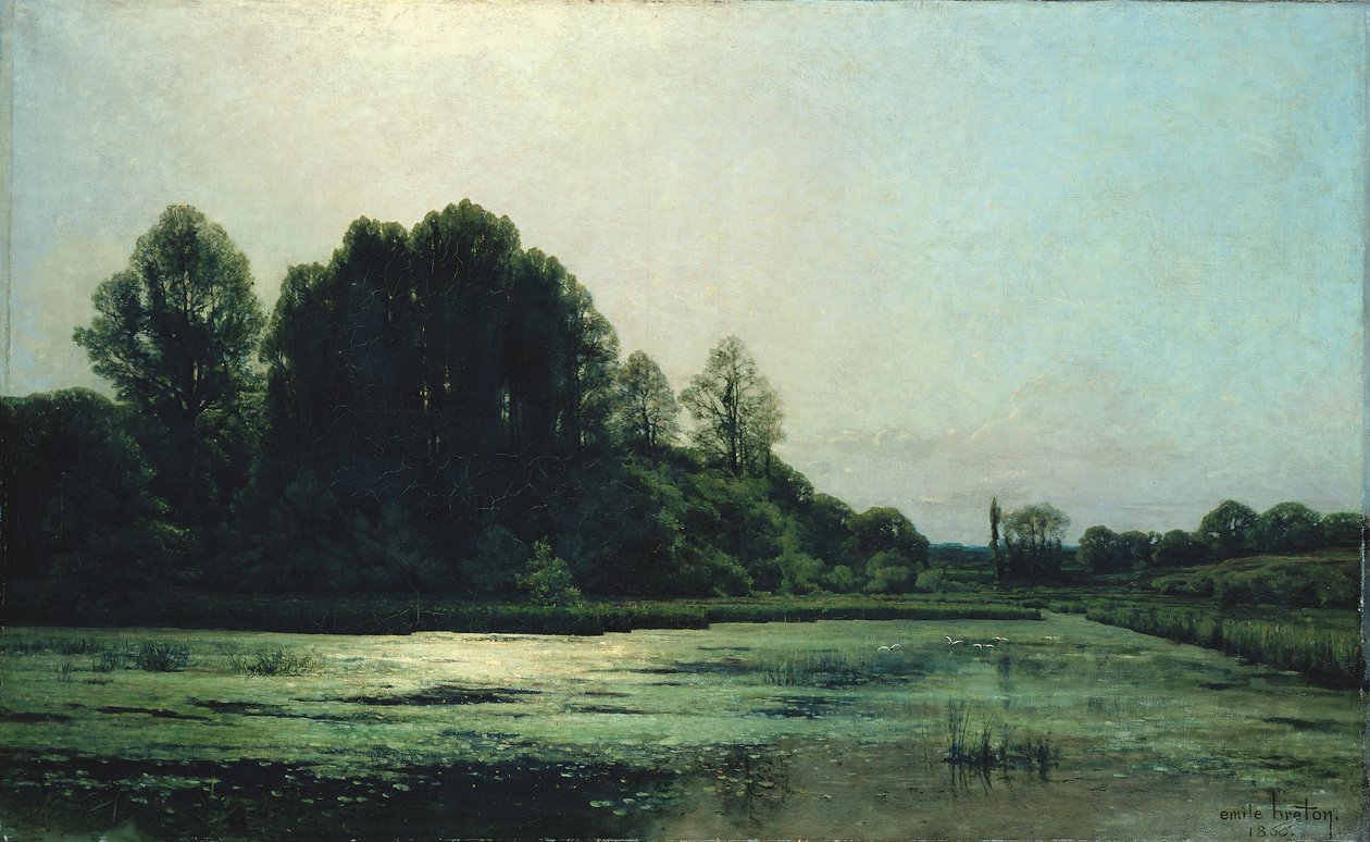Landschaft bei Cernay, 1866 von Emile Adelard Breton