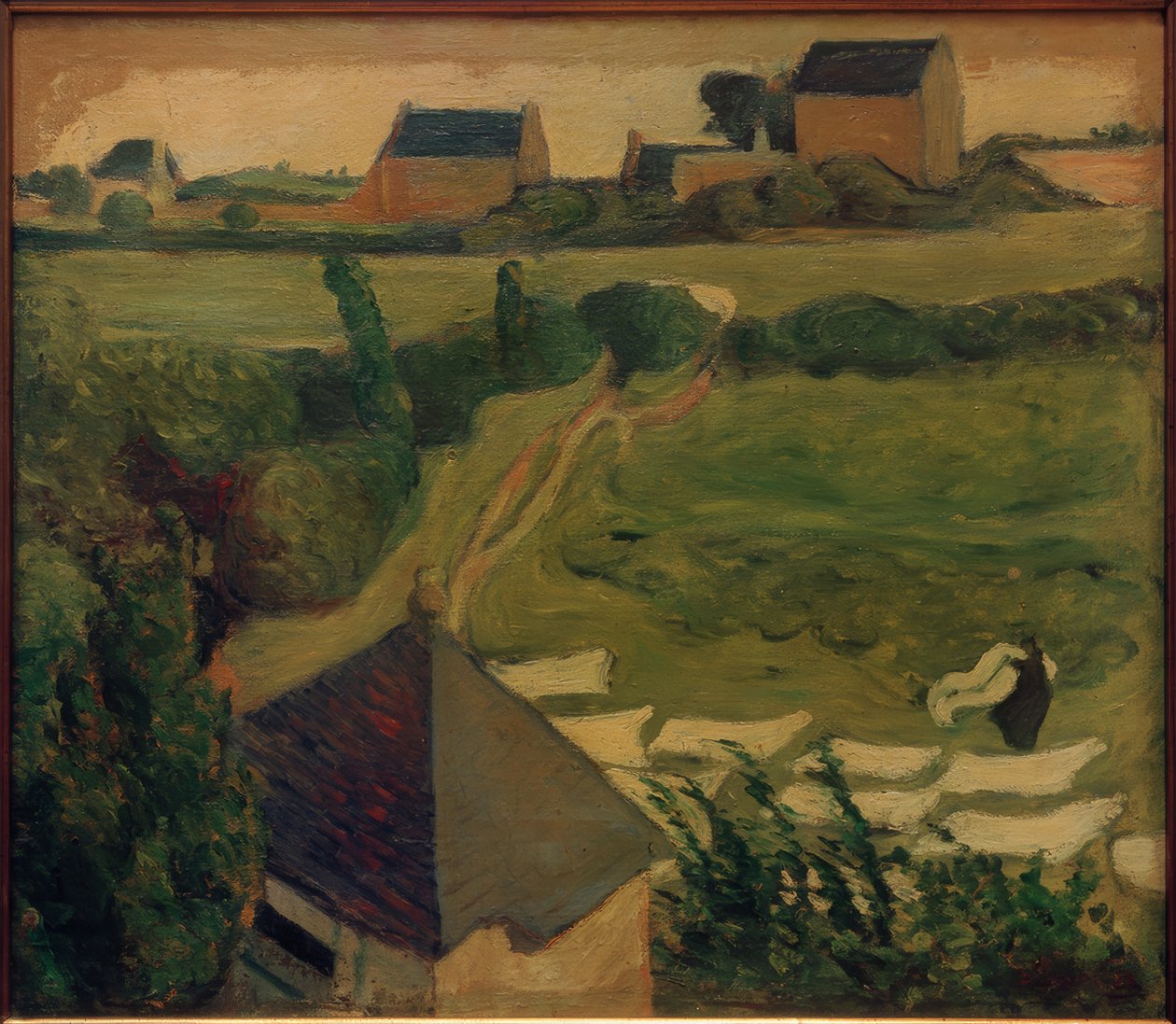 Ansicht von Saint-Briac mit Wäsche von Emile Bernard