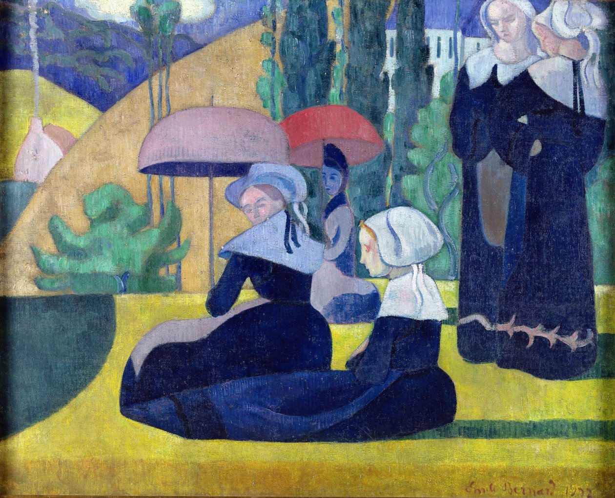 Bretonische Frauen im Schatten, 1892 von Emile Bernard
