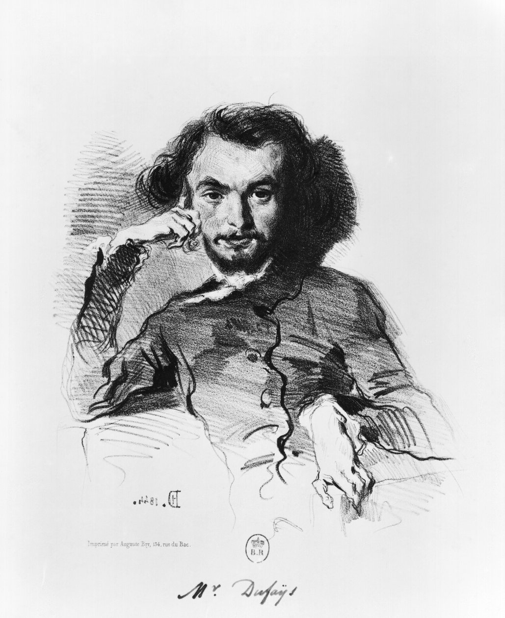 Charles Baudelaire (1821-67) 1844 von Emile Isidore Deroy