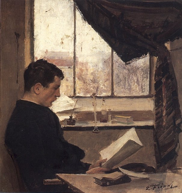 Selbstporträt, genannt Ein Student von Emile Friant
