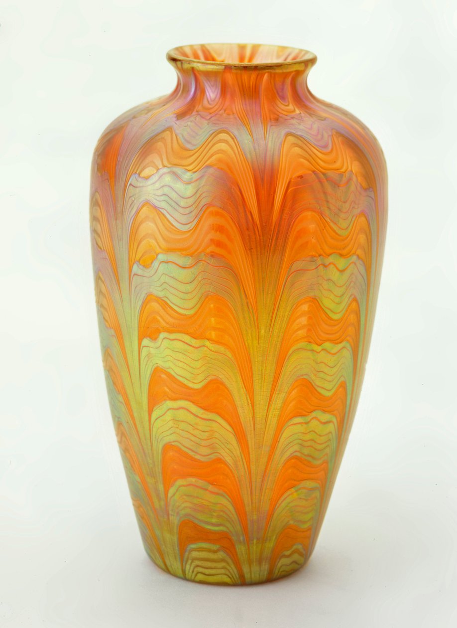 Opake Vase mit Emaille-Dekoration von Emile Galle