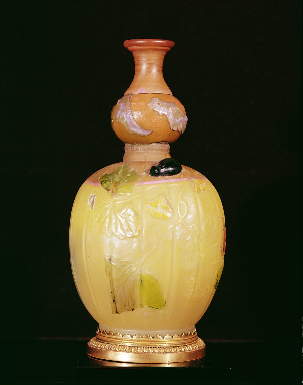 Gelbe Vase (Glas) von Emile Galle