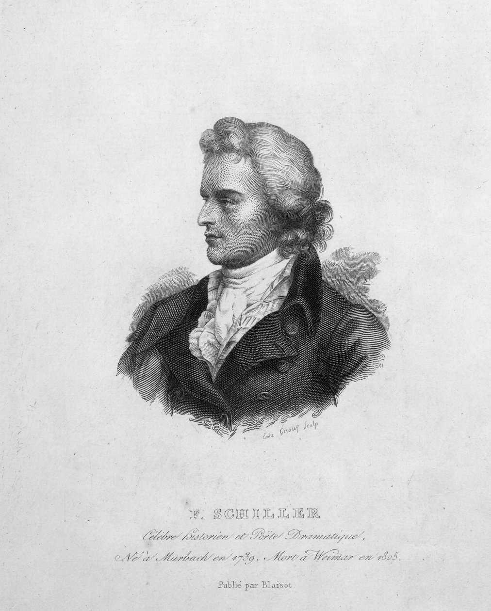 Friedrich Schiller (1759-1805) von Emile Giroux