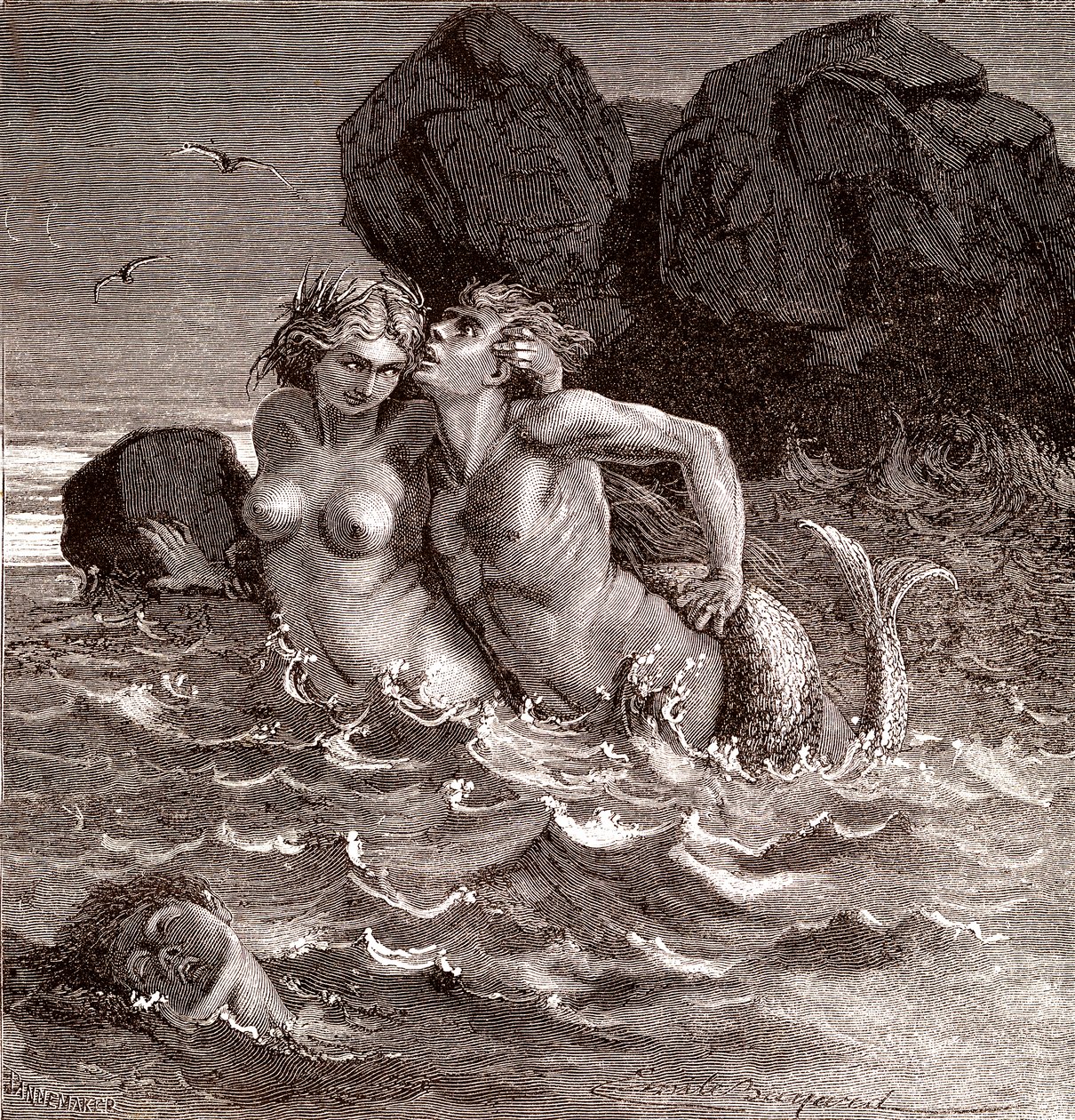 Die Meerjungfrau von Emile Antoine Bayard