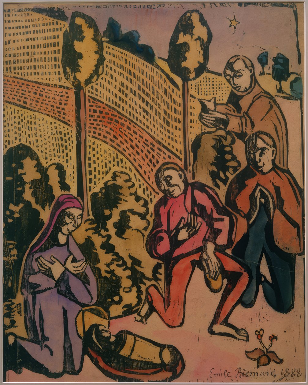 Anbetung der Hirten von Emile Bernard