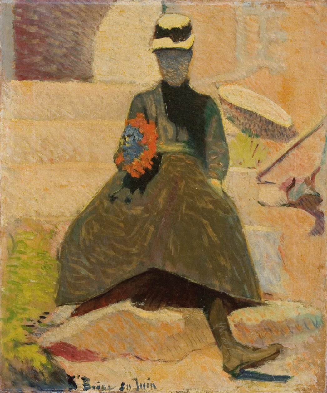 Frau in Saint-Briac, 1886 von Emile Bernard