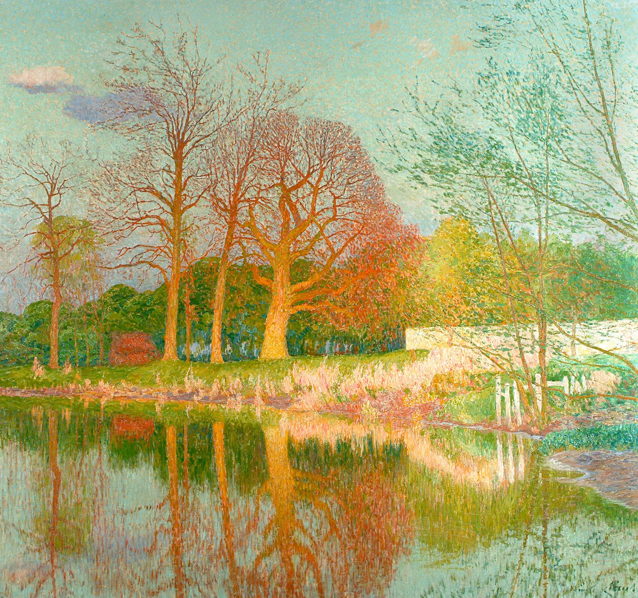 Kastanienbaum in der Abendsonne von Emile Claus