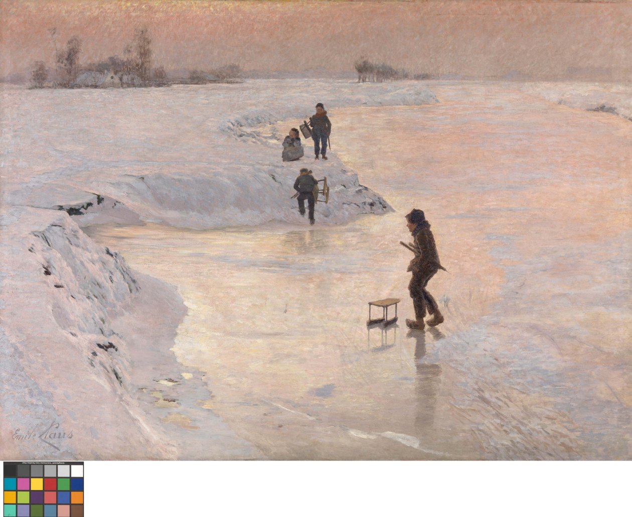 Die Schlittschuhläufer von Emile Claus
