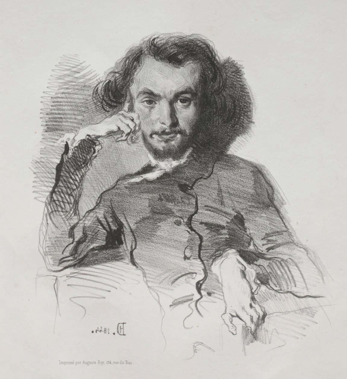 Charles Pierre Baudelaire, 1844 von Emile Isidore Deroy