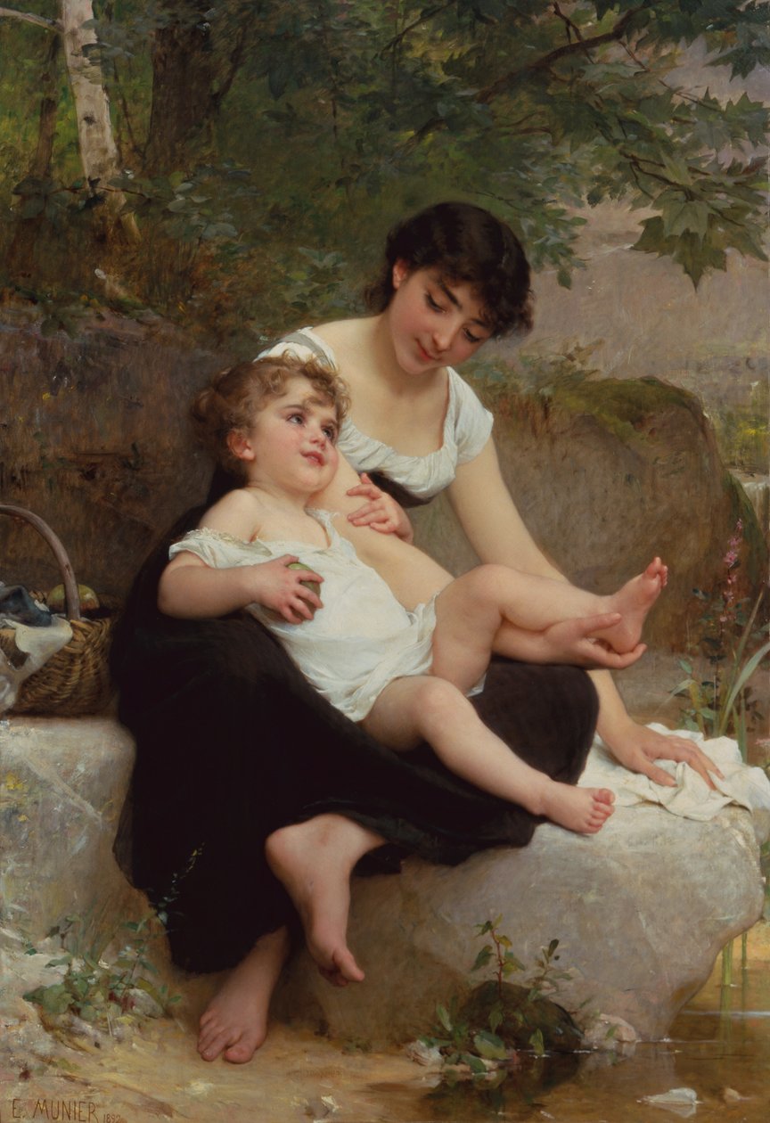 Mutter und Kind von Emile Munier