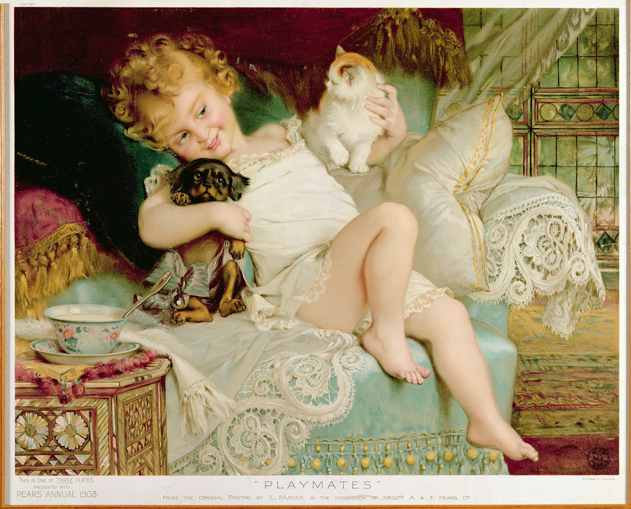 Spielkameraden, aus dem Pears Annual, 1903 von Emile Munier