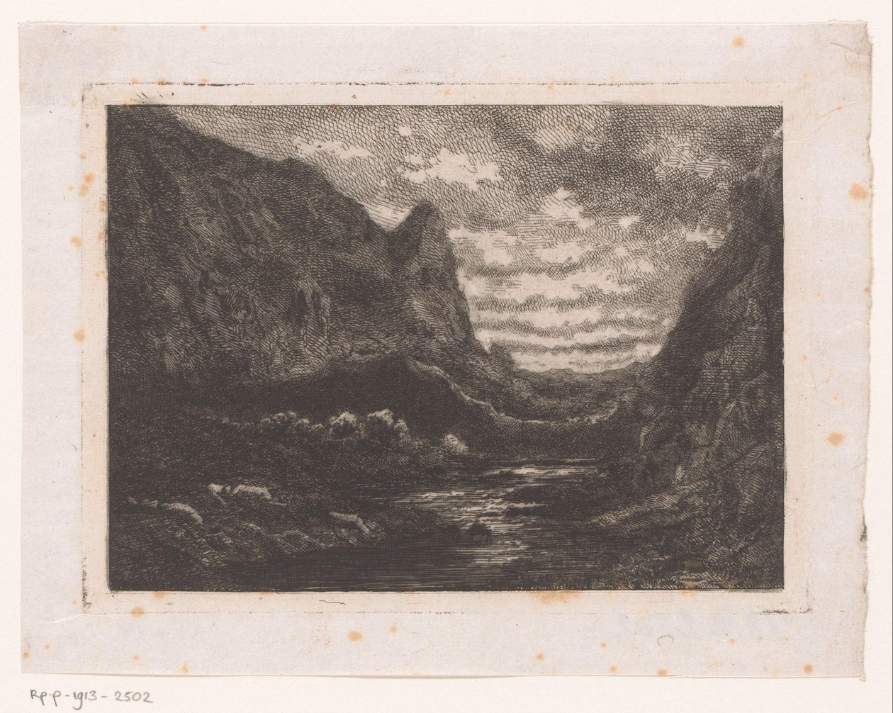 Bergsee von Emile Puttaert (attributed to)
