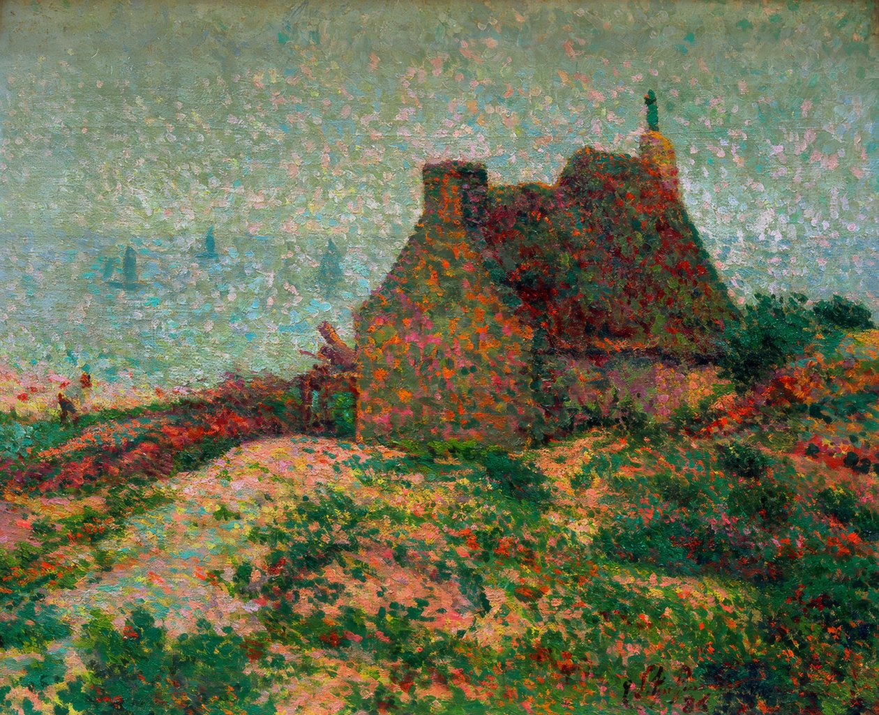 Bretonisches Haus mit Blick auf das Meer von Emile Schuffenecker