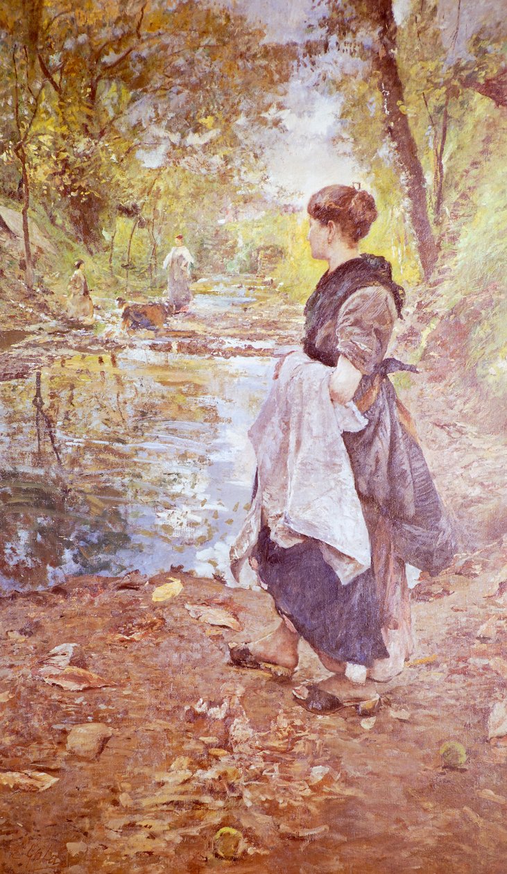 Wäscherinnen in Brianza von Emilio Gola