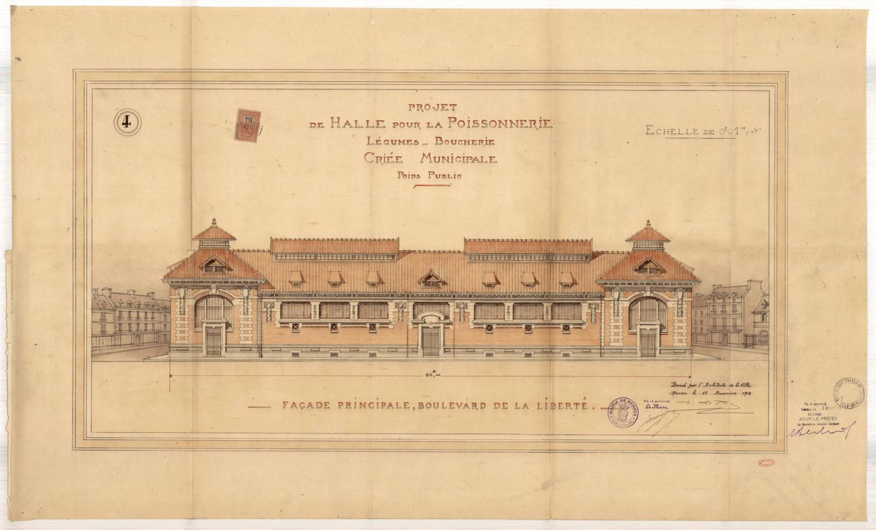 Zentralhallen von Rennes von Emmanuel le Ray