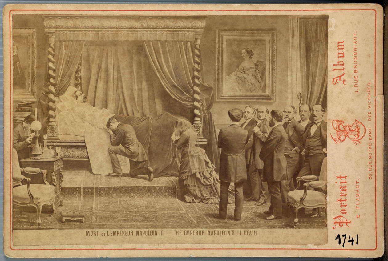 Kaiser Napoleon III auf seinem Sterbebett von Emmanuel Flamant