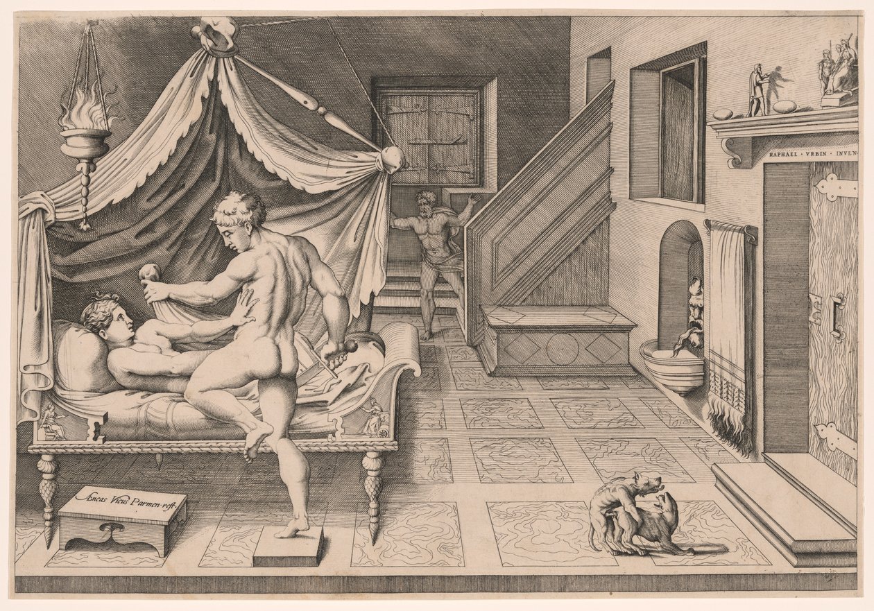 Tarquin und Lucretia von Enea Vico