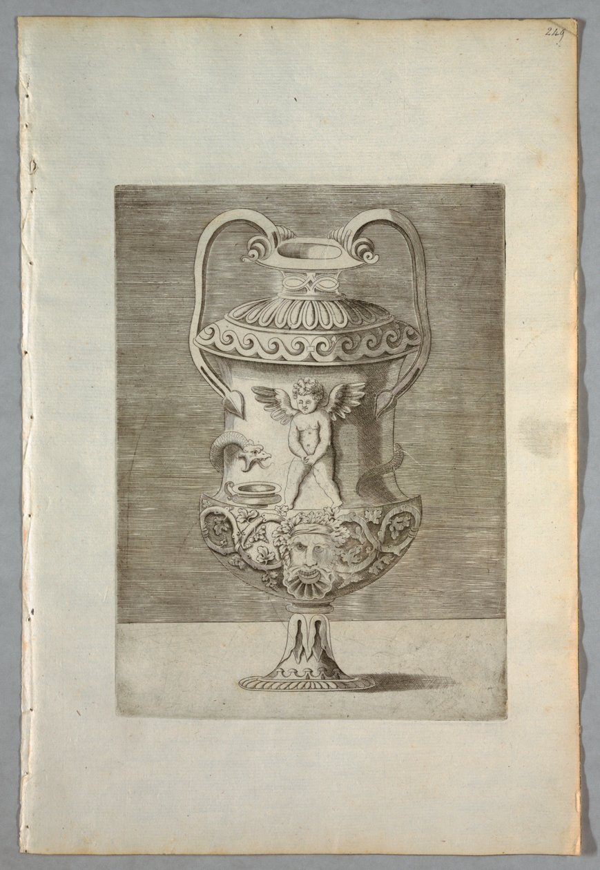 Vase (Tafel 9 einer Serie) von Enea Vico