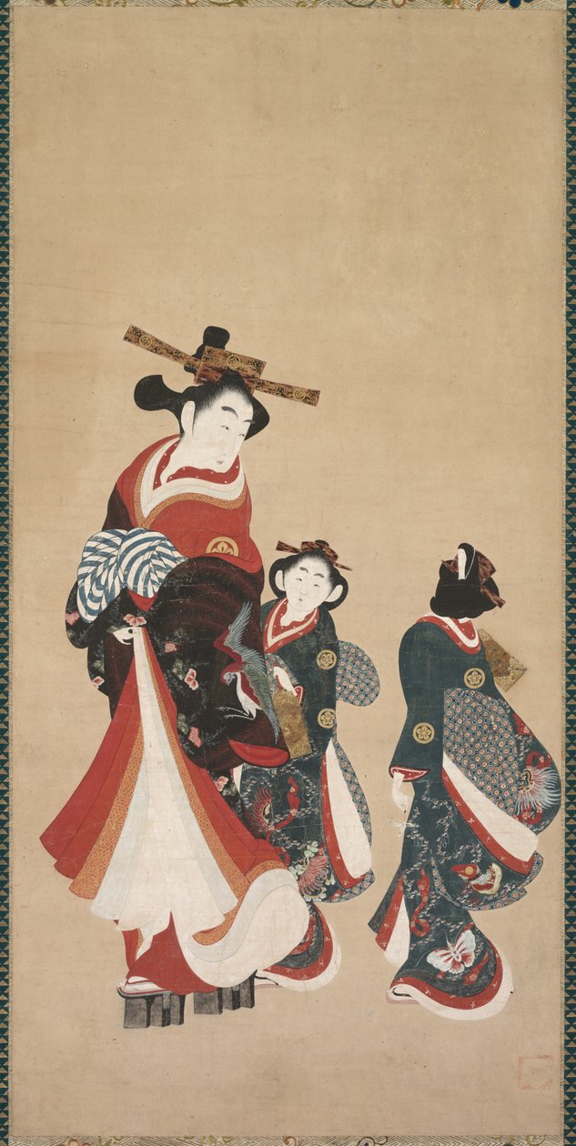 Kurtisane und Begleiterinnen, um 1748-1751 von Engetsudo