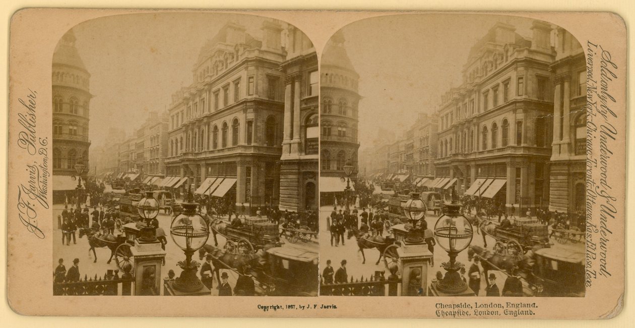 Cheapside, London; stereoskopisches Bild von English Photographer