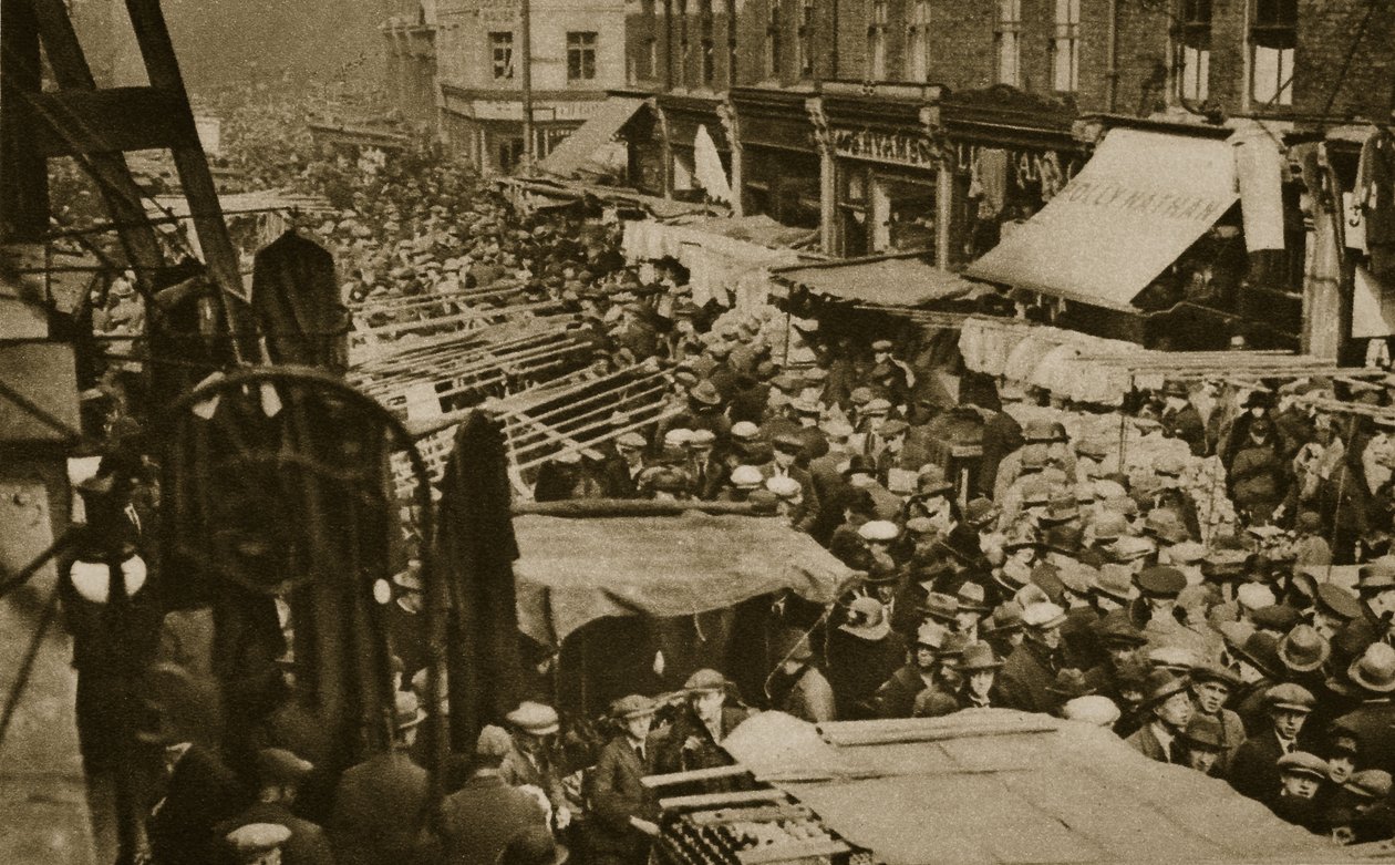 Petticoat Lane Markt auf der Middlesex Street von English Photographer