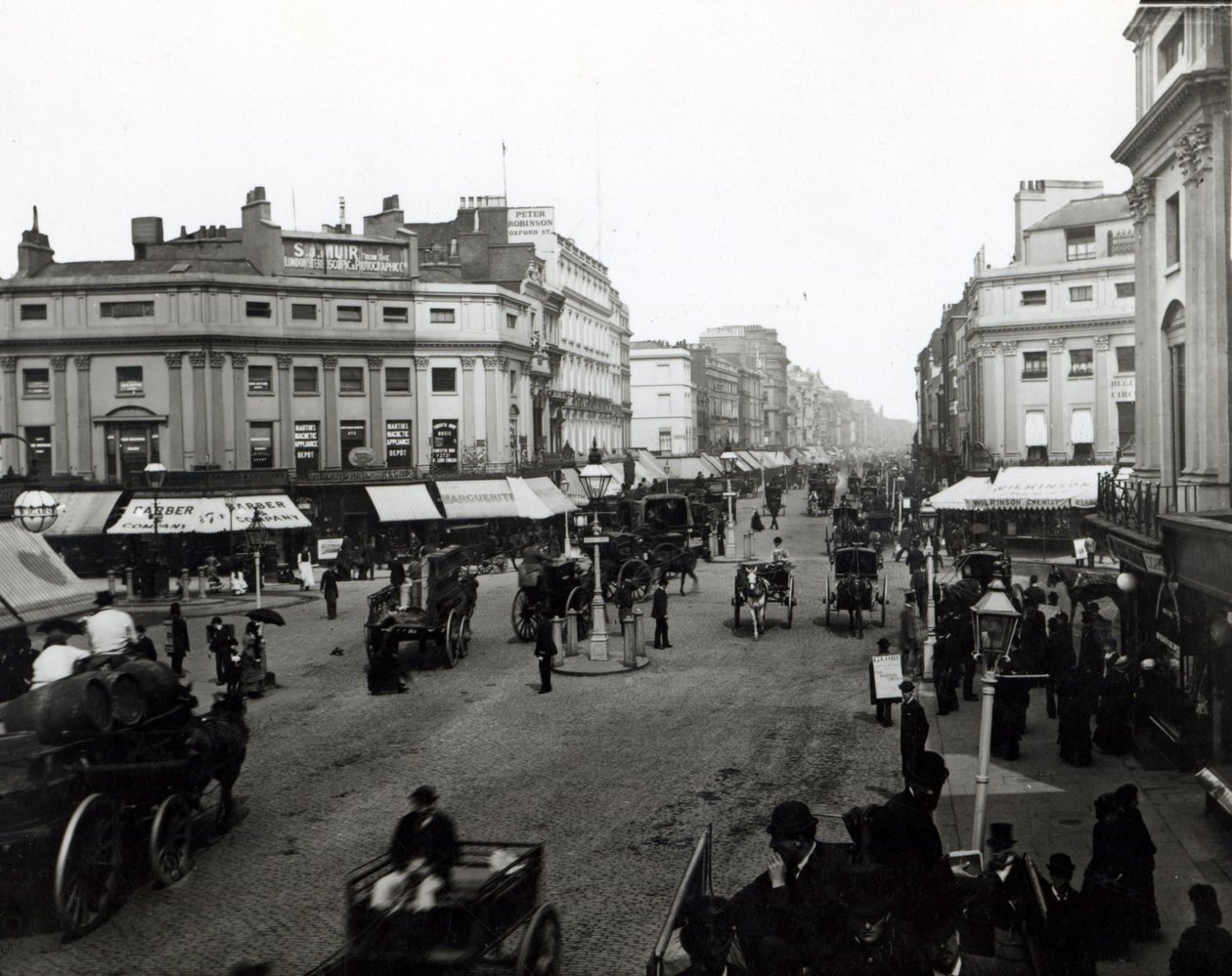 Blick die Oxford Street hinunter, London, ca. 1890 von English Photographer