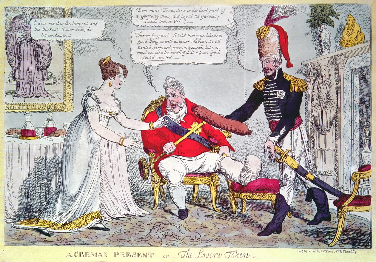 Ein deutsches Geschenk oder das Liebeszeichen, 1816 von English School