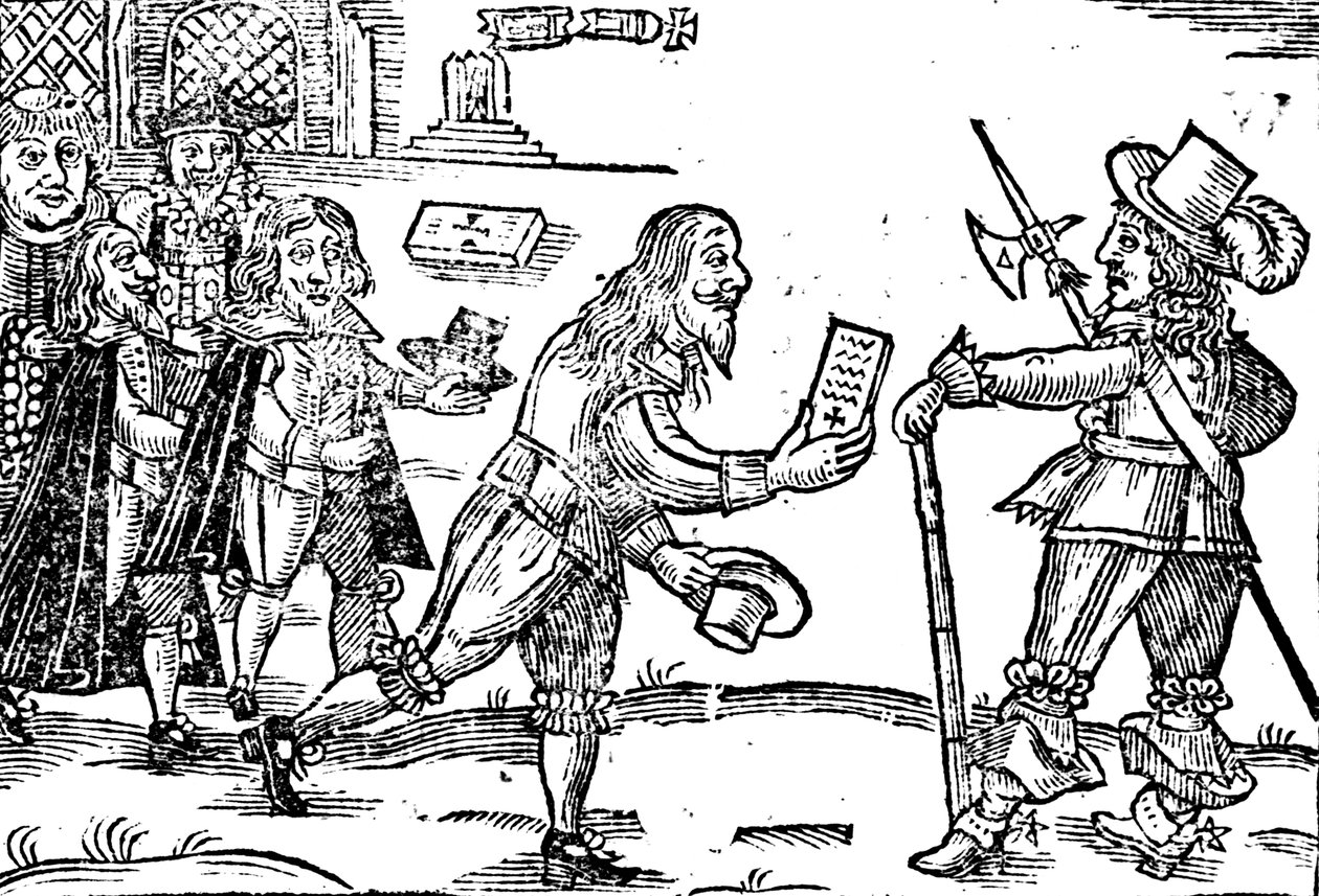 Ein Schotte bittet Karl I. (1600-49) von English School