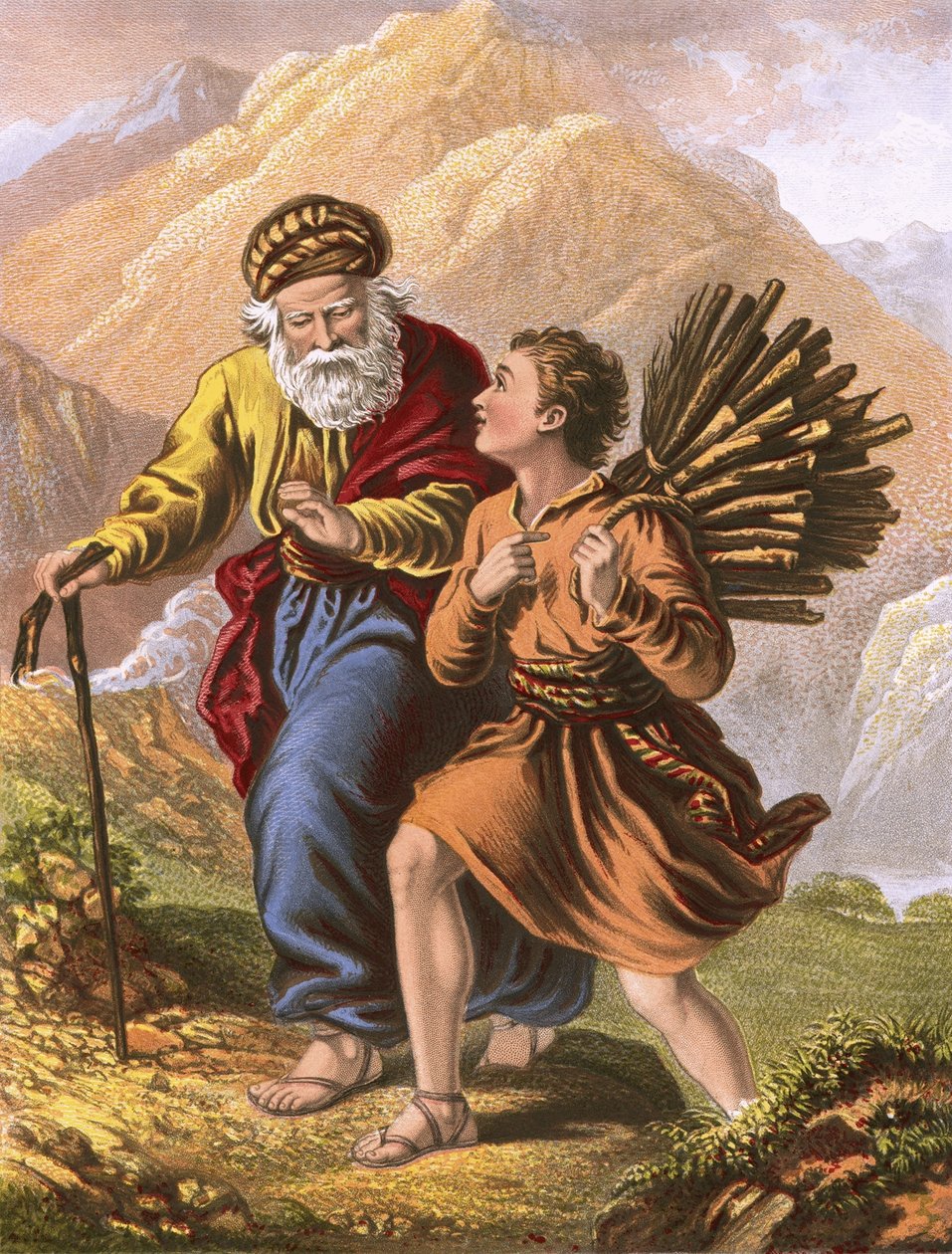 Abraham und Isaak auf dem Weg nach Moriah von English School