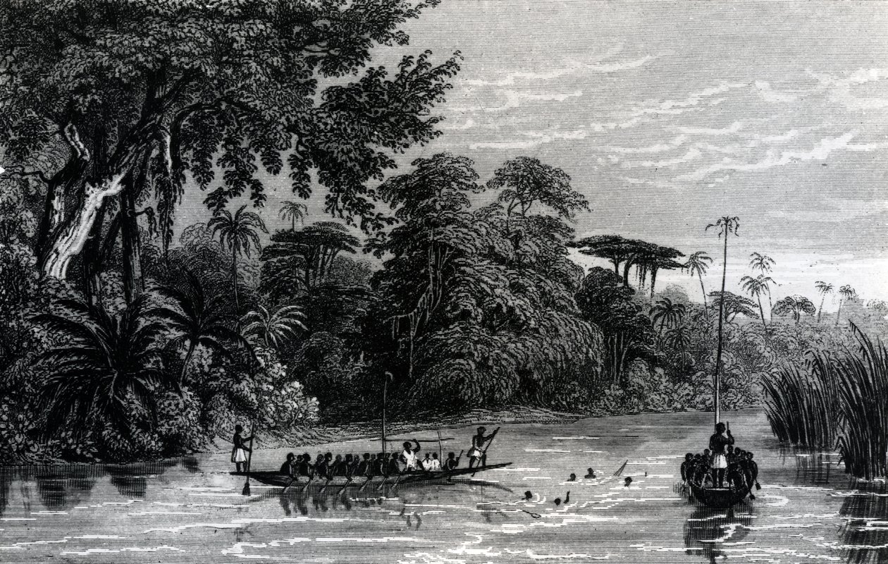 Kanus auf dem Niger von English School