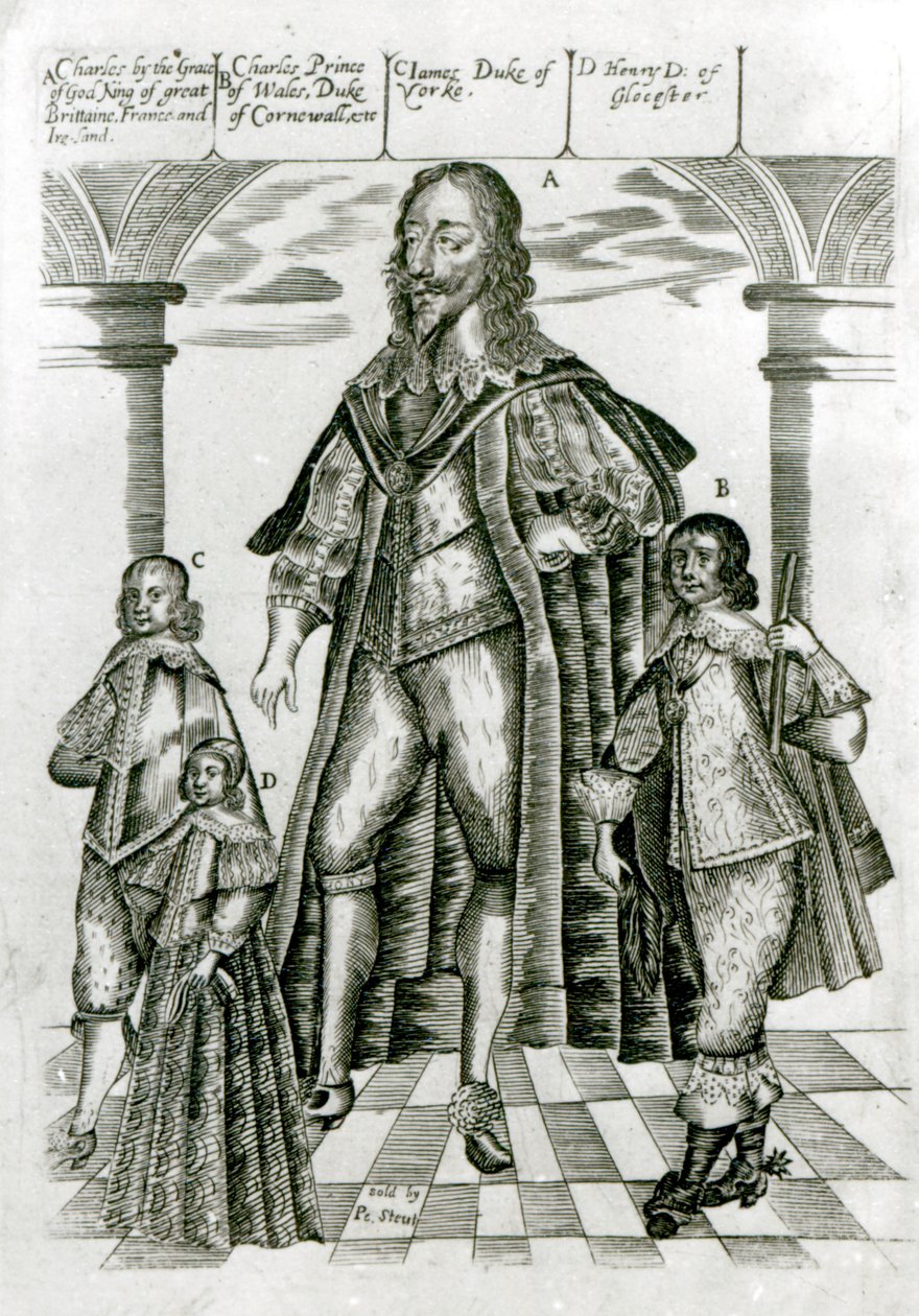 Karl I. mit seinen Kindern von English School