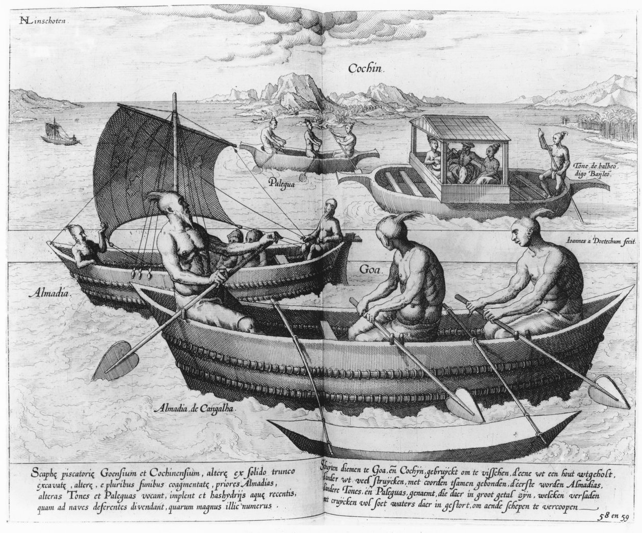 Chinesische Segelschiffe von English School