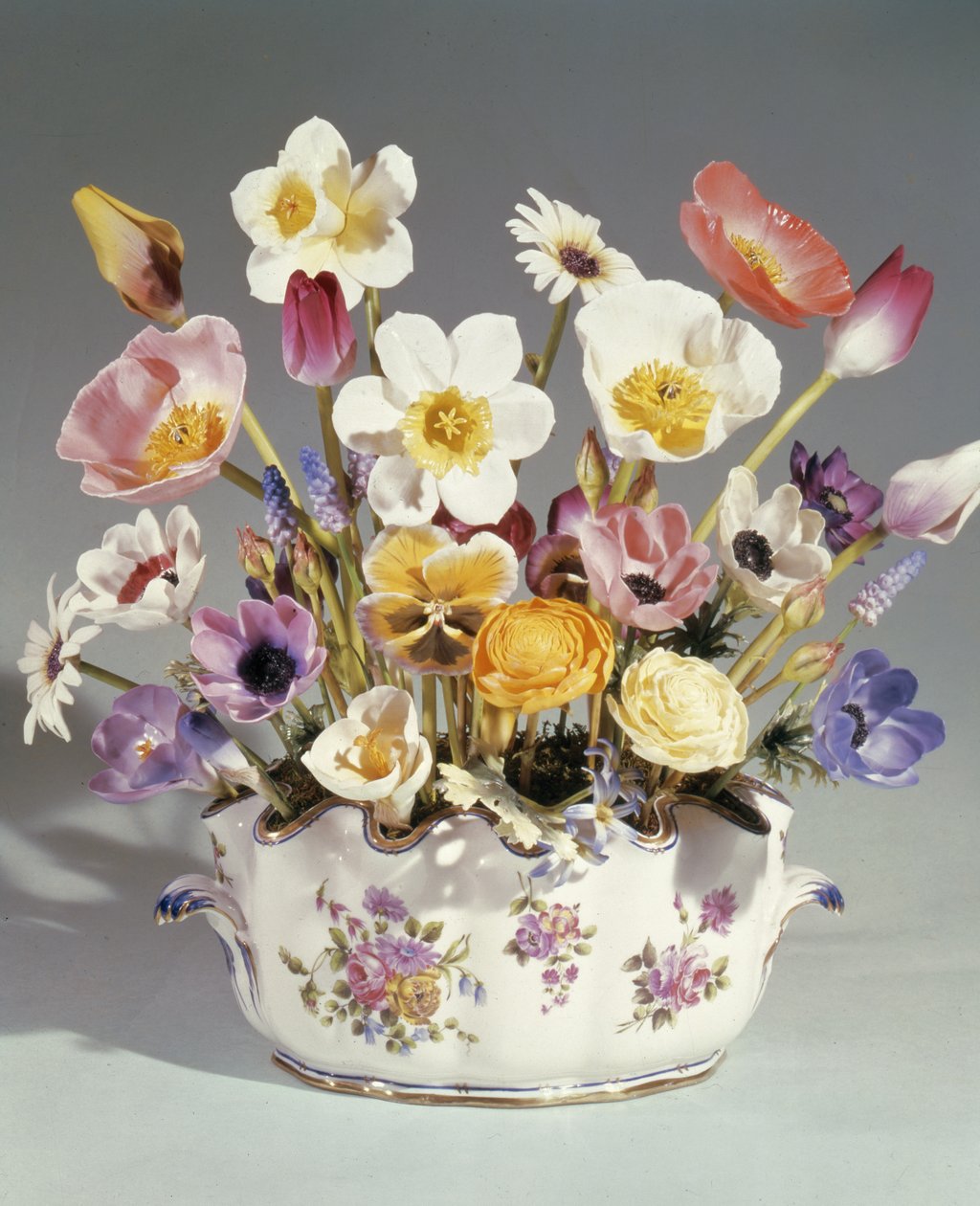 Blumen in einem Topf, Royal Worcester von English School