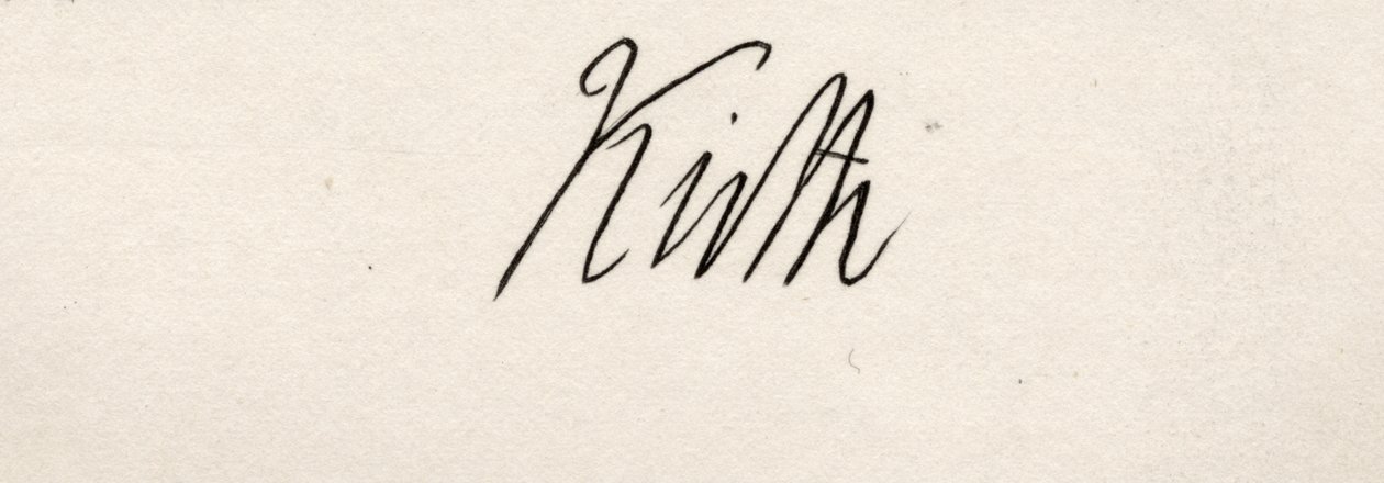 Unterschrift von Lord Keith (1746-1823) von English School