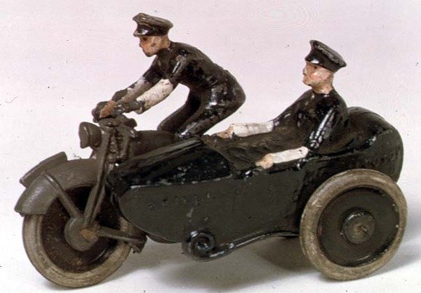 Modell eines Motorrads von J.Hill & Co., ca. 1938 von English School