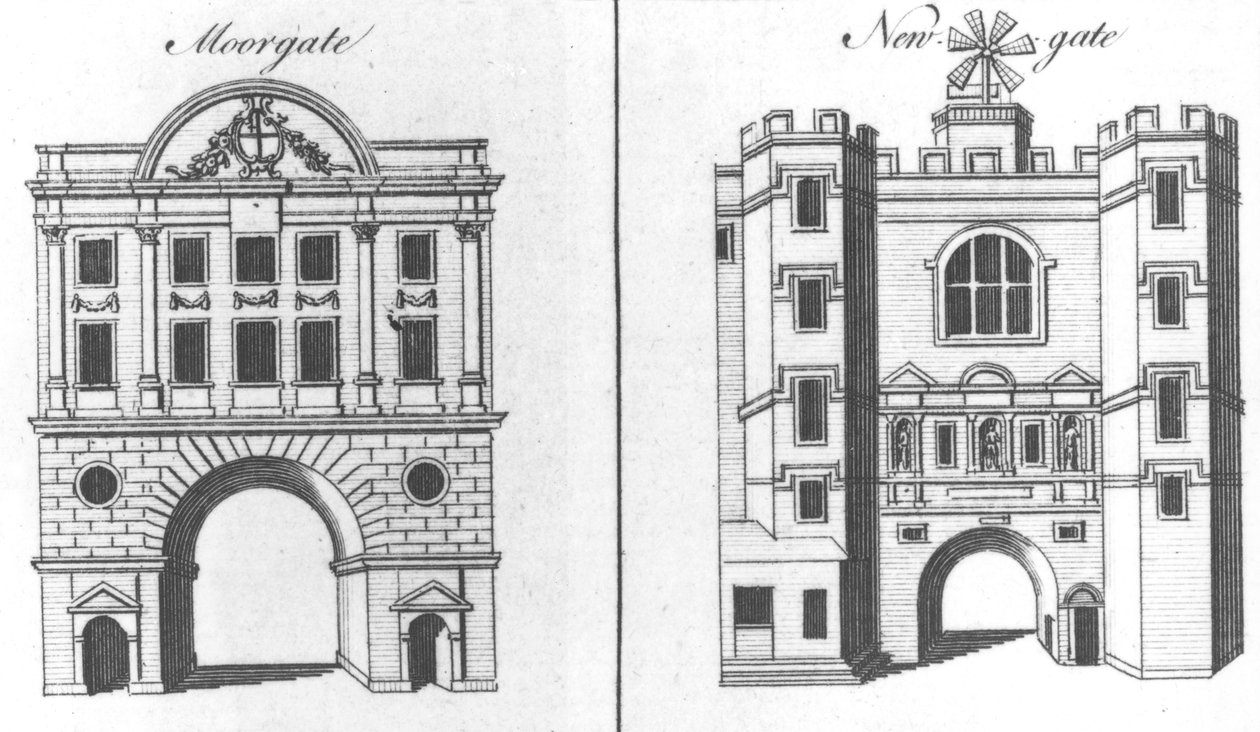 Moorgate und Newgate von English School