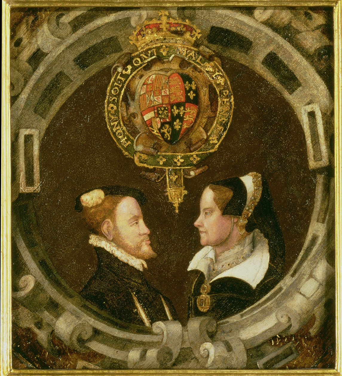 Philipp und Maria I. (1519-58), ca. 1555 von English School