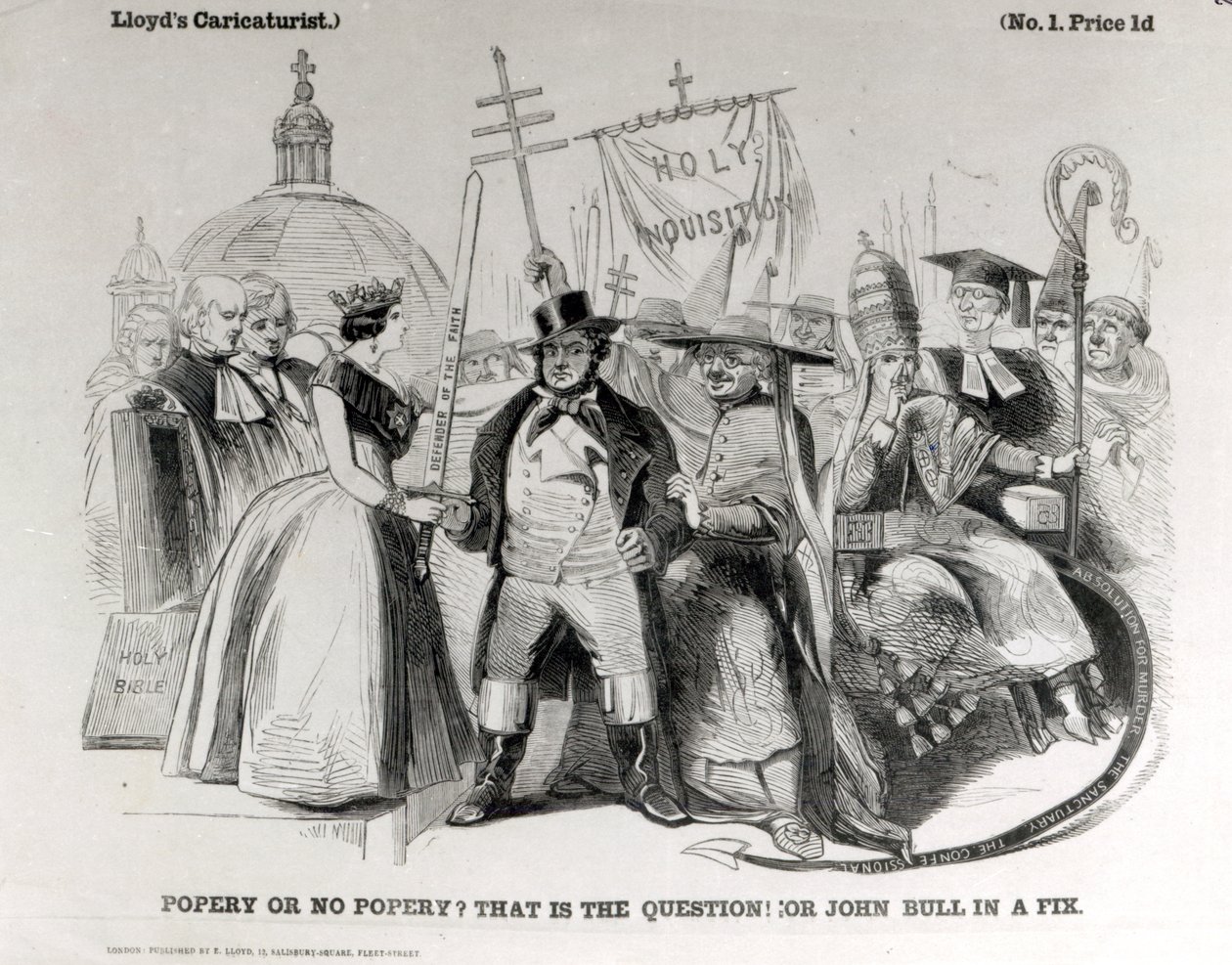 Papsttum oder kein Papsttum, 1850 von English School