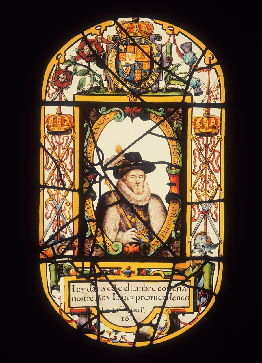 Porträt von James I (1566-1625) 1619 von English School