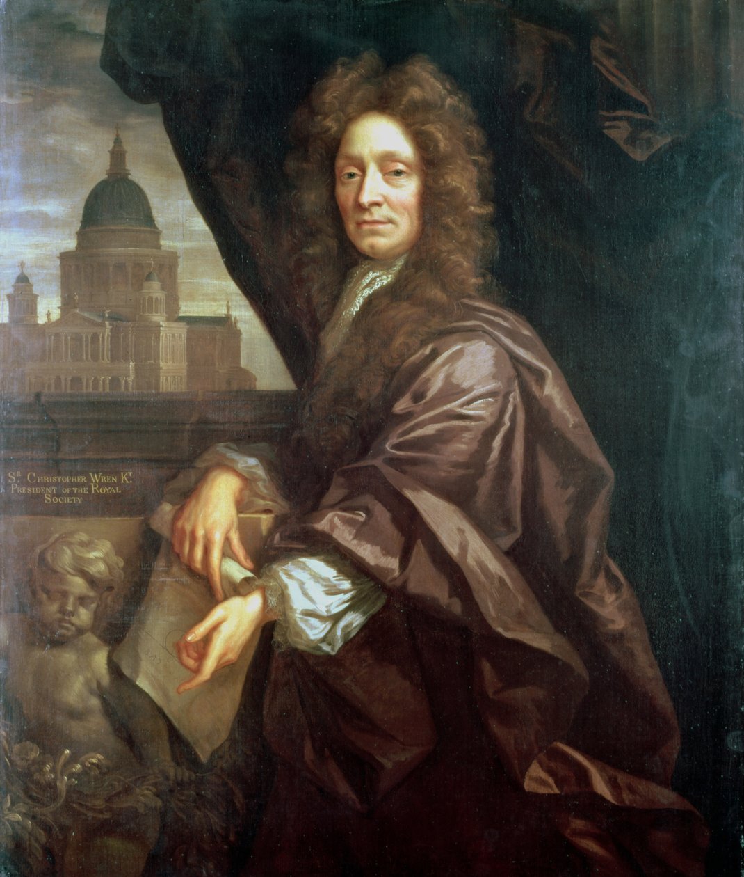 Porträt von Sir Christopher Wren von English School