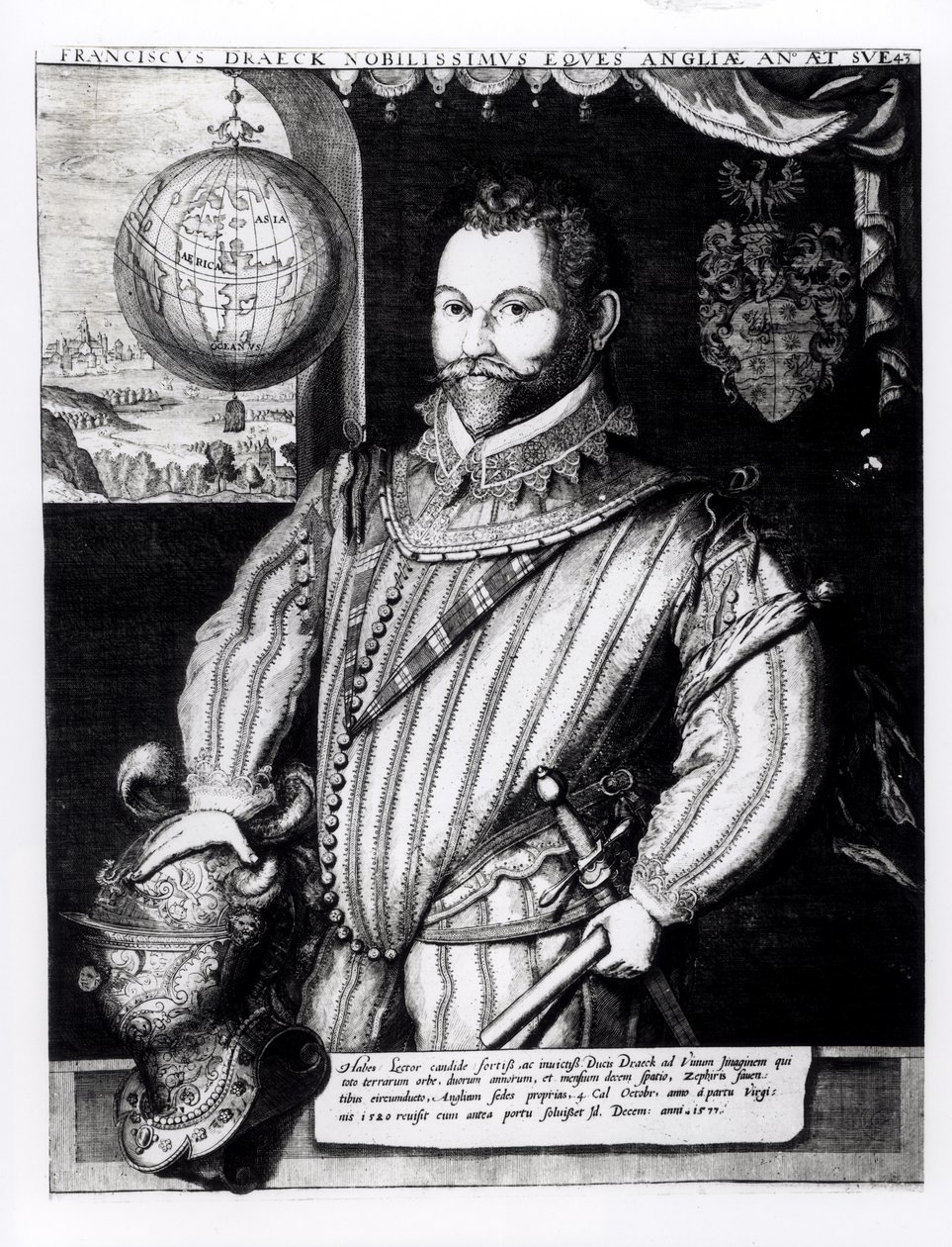 Porträt von Sir Francis Drake (ca. 1540-96) von English School