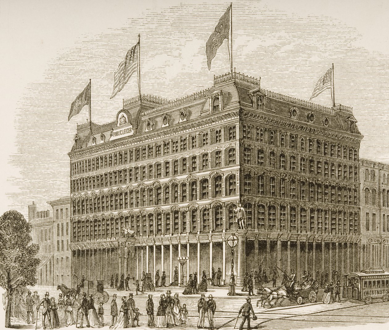 Public Ledger Building, Philadelphia, ca. 1870, aus 